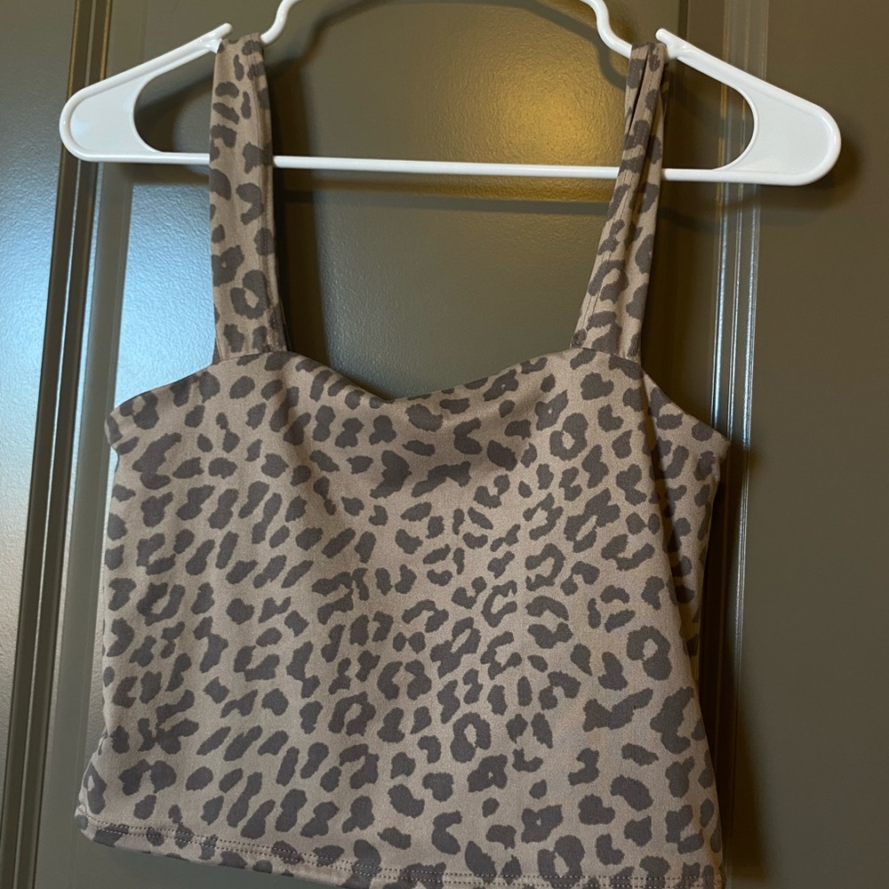 Olivia Rae Brown Leopard Print Tank Top